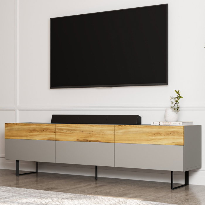 Hanah Home Soporte de TV Gris y Roble Hanah Home Soporte de TV Gris y Roble